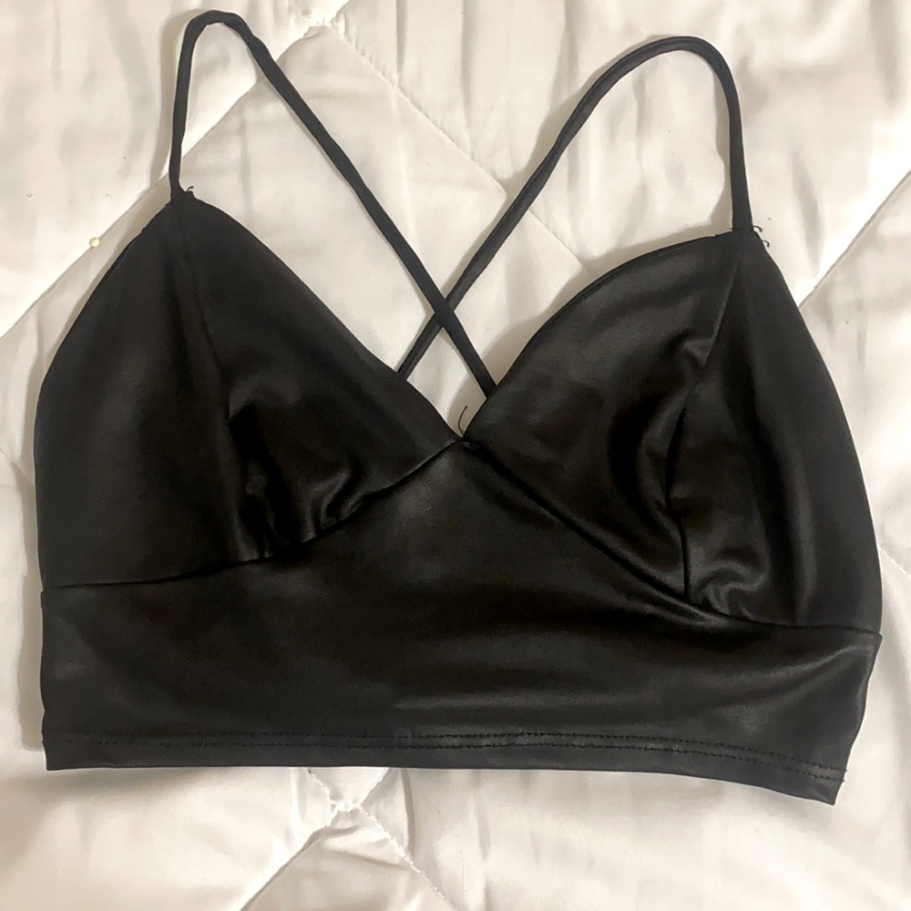 Black bandeau top